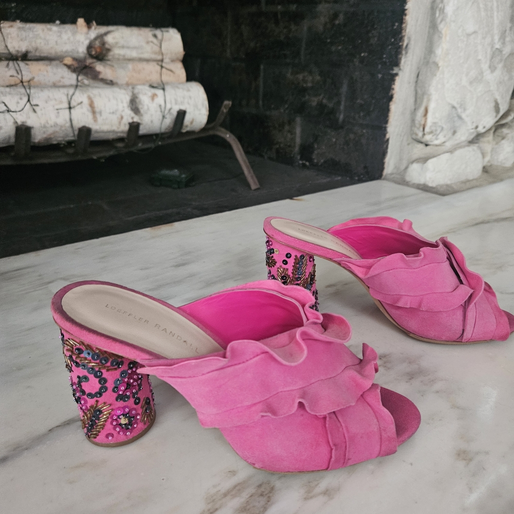 Loeffler Randall Pink Embellished Women's Heels